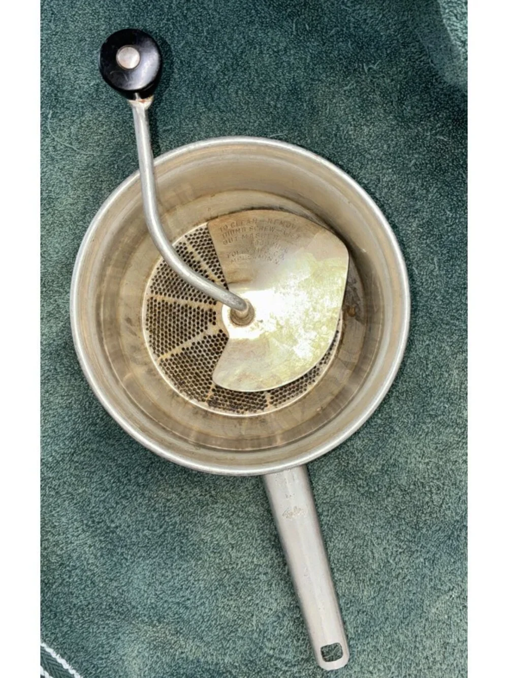 VTG 1970s Kitchen Food Strainer Ricer Masher by Foley Complete #t